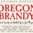 Oregon Brandy product label.